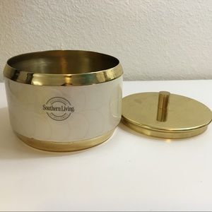 Southern Living Shell Brass Bathroom Jar Canister